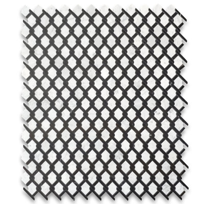 11" x 10" Marble Grid Mosaic Wall & Floor Tile
