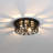 11"d 2-light Black Motion Sensor Flush Mount Ceiling Light With Open-air Design, 360° Detection, Adjustable Timer