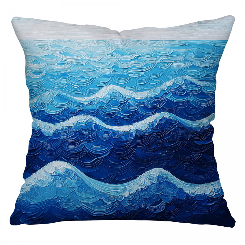 Coussin Ocean Waves, Carré 14 po