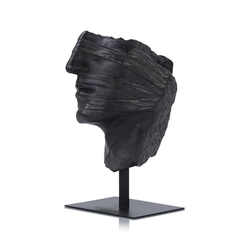 Countenance Sculpture On Iron Base