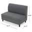 Causeuse grise avec fonction de rangement