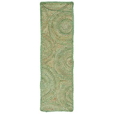 Justice Geometric Handmade Flatweave Cotton Muddy Green Area Rug Steelside Rug Size: Runner 2'11 x 16'1