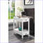 Table basse blanche en bois avec chargeur USB et amp; Compartiments de rangement - Parfait pour l'organisation du salon