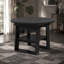 Table de salle à manger extensible ronde 43,3 "à 59" pour 4-6, table de cuisine ronde à ovale avec rallonge rabattable intégrée, base stable en H et tablette de rangement, noir