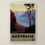 « australie blue », affiche rétro sur toile tendue-21935630
