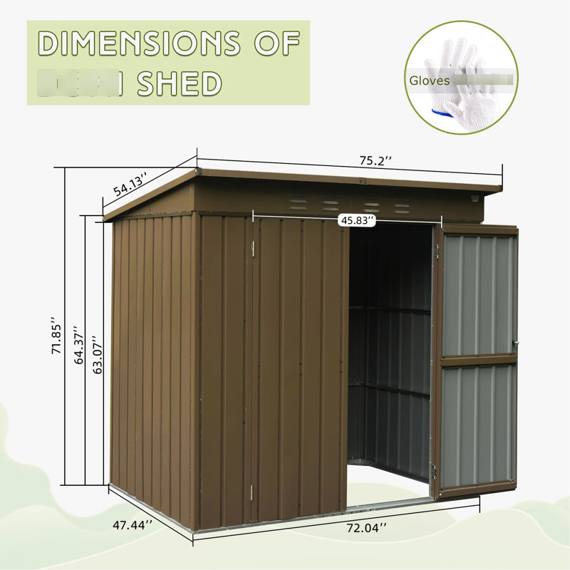 Maison de rangement 6X4 Ft