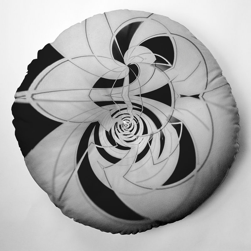 31_Oreiller de sol touffeté style bohémien et éclectique, 26 po x 26 po