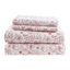 Ensemble de draps et taies d'oreiller 3 pièces doux pour lit simple XL, 100 % coton, motif gribouillis de Noël