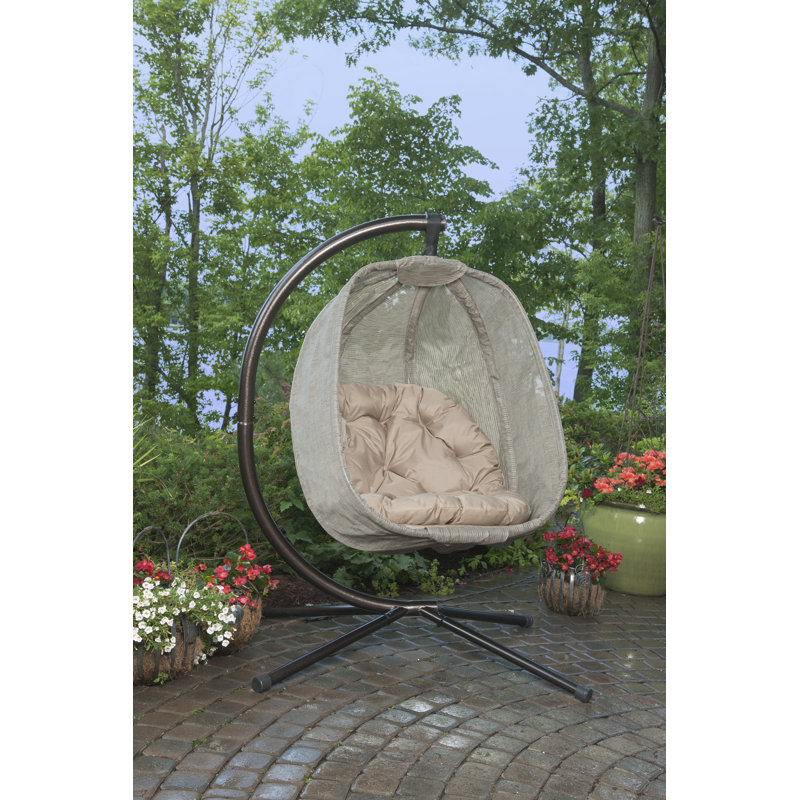 Balancelle avec support Egg Chair, Foncé