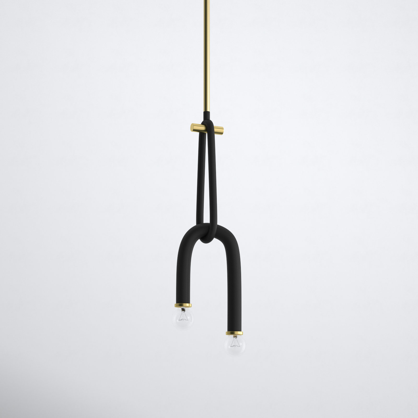 Rhea 2 Light Pendant, Aged Brass