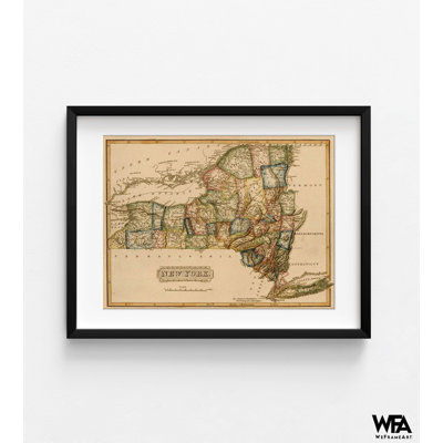 New York 1817, Antique New York Map Print, Old Map Of New York Poster, Small NYC Library Wall Art, New York Subway Decor Poster