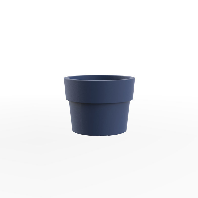 Vaso Plastic Pot Planter, Steel, 14.75" H x 19.75" W x 19.75" D