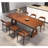 Elionna American style solid wood dining table-1682131418
