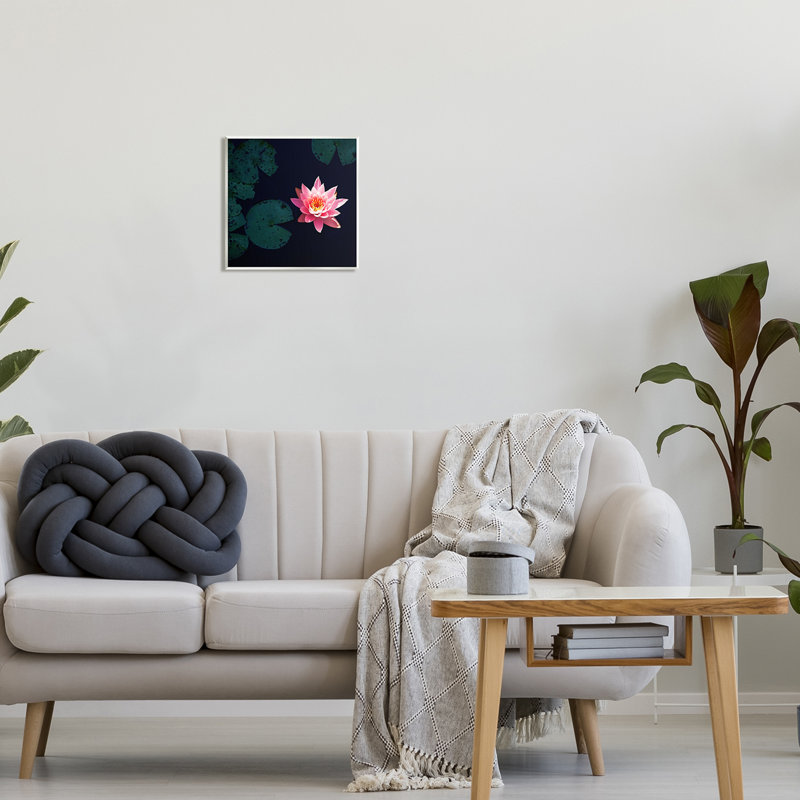 Au-661-Giclée, étang de lotus rose par Jessica Manelis, photographie, L 12 po x H 12 po x P 0,5 po, Mdf