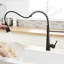 Robinet de cuisine noir moderne avec bec rétractable - Options de jet et de jet pour des besoins variés-435454961