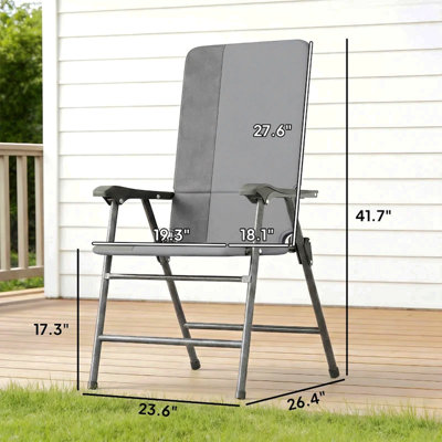 Ensemble de chaises d'extérieur à haut dossier, chaises de jardin, chaises de camping pliantes, ensemble de 2 chaises de patio