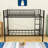 Heavy-Duty Twin Over Twin Metal Bunk Bed With Ladder-904494823