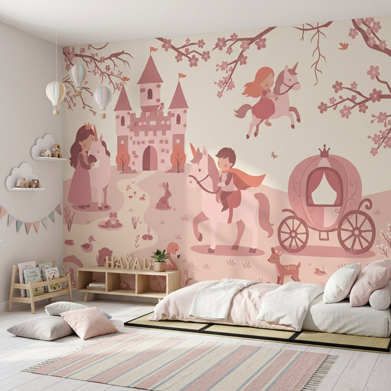 Papier peint princesse Fairytale, Texturé non collé, 200 po x 120 po