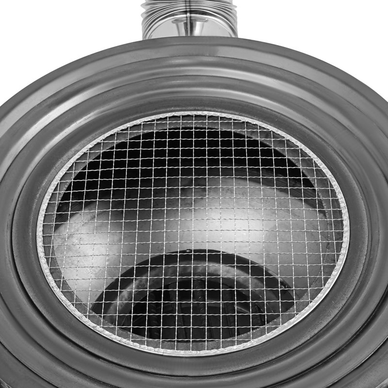 Poêle à bois avec grille pour le camping, H 20,86 po x l 20,5 po x P 20,5 po