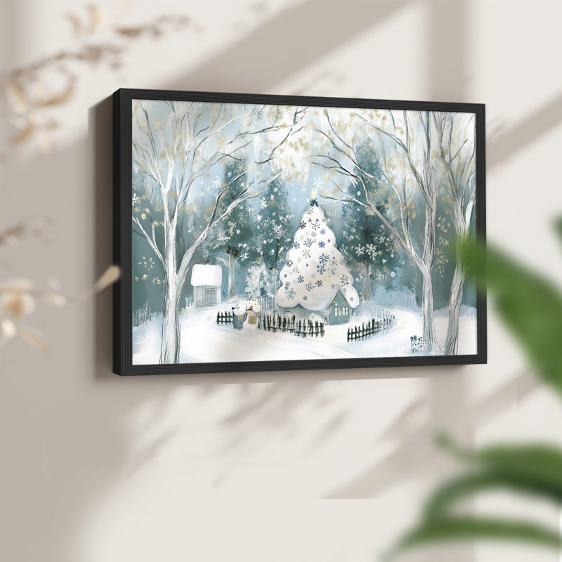 Chirstmas Art-DLVIII -Framed Print - Restickable, H 8 po x l 10 po, Noir, noir, noir, noir