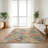 Oriental Moroccan Area Rug 5x7 Machine Washable with Non-Slip Backing for Bedroom Living Ding Room