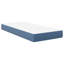 Vidaxl Bed Mattress With Mattress Blue Fabric-117669054