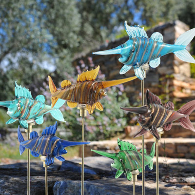 Hewitt Weather Resistant Glass Animals Garden Stake