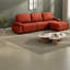 Canapé modulaire confortable modulaire en chenille orange foncé de 111 pouces