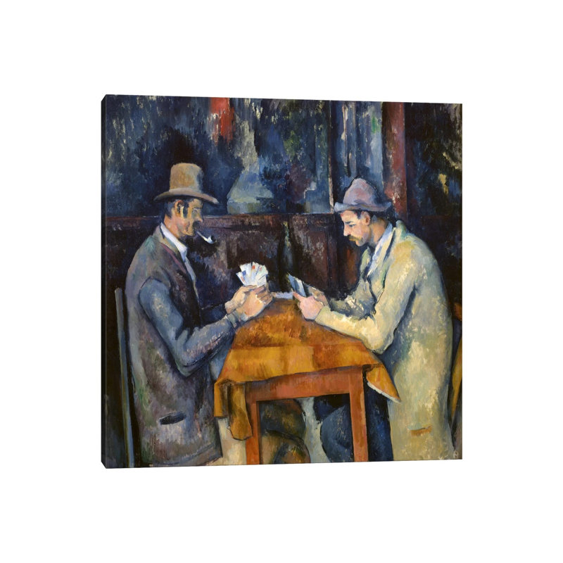 The Card Players, 1893-96 by Paul Cezanne - 1 Piece Wrapped Canvas Painting, 93.98 cm H x 93.98 cm W x 1.91 cm D