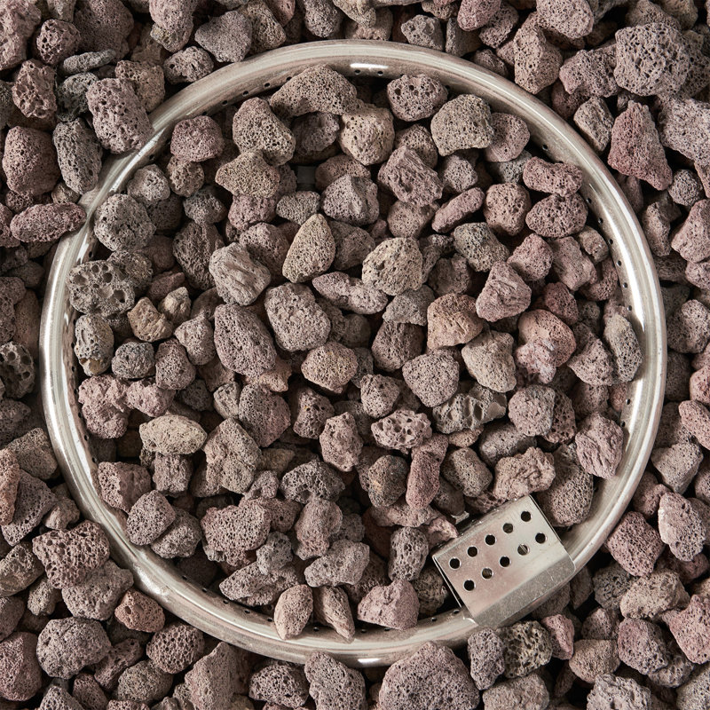 Square Iron Fire Pit-50 000 Btu, Stone Gray