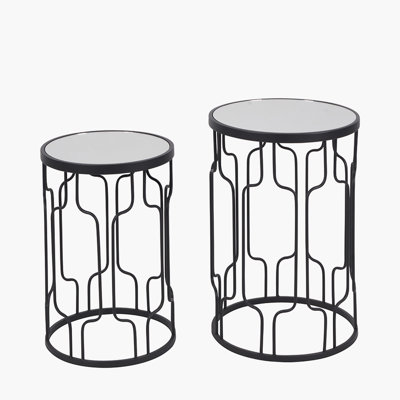 Mel Glass Top Frame Nesting Tables