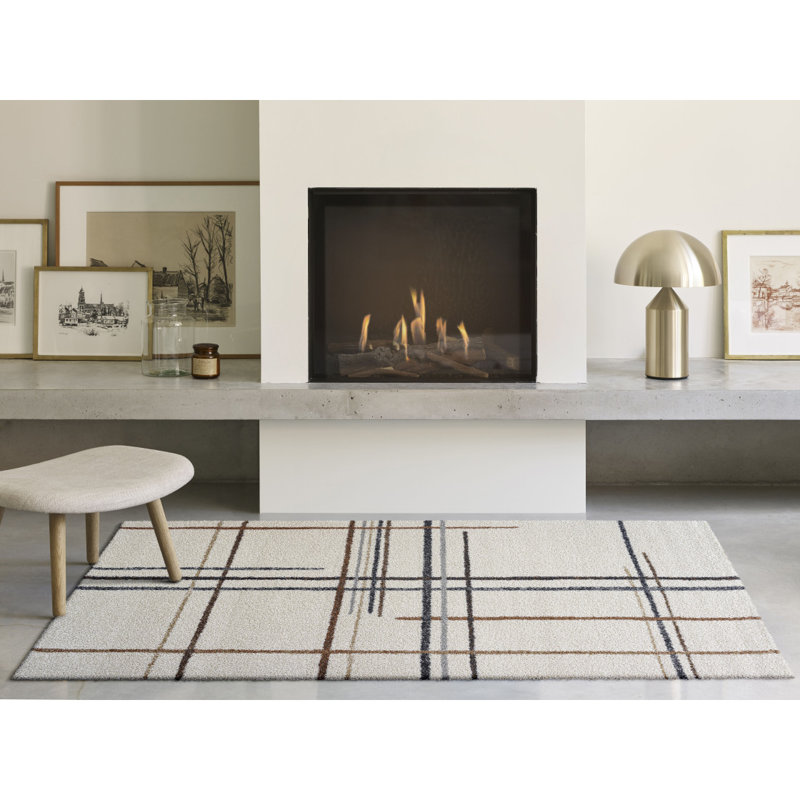 Tapis en polypropylène beige, brun, gris anthracite, doré, gris, ivoire, rouille et blanc Granada