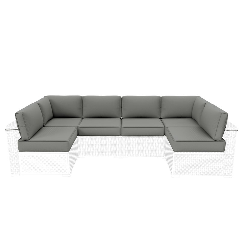 Ensemble de 14 coussins de remplacement pour siège / dossier (l 26 po x P 26 po), Gris clair, 26" L x 26" W x 5" H