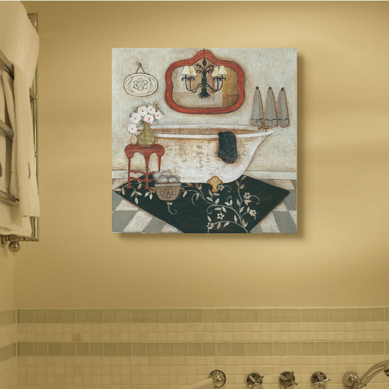 «Bathroom Interior Soft Soft Home Charm» par R. Rig - impression sur toile, Toile tendue, H 36 po x l 36 po x P 1,5 po