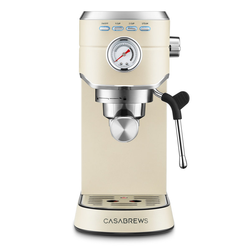 Machine à expresso CASABREWS CM5418, cafetière 20 bars avec contrôle de température PID, manomètre, préinfusion, buse à vapeur et fonction crème.