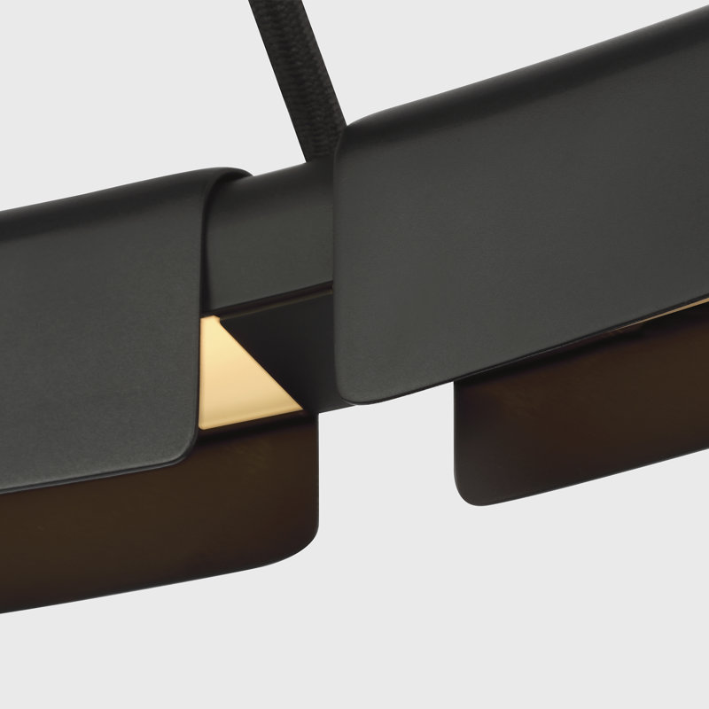 Cloak 1 - Light LED Pendant, 22.2" H x 30.4" W x 30.4" D, Black