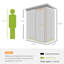 5 X 3Ft Garden Storage Shed With Sliding Door And Sloped Roof Outdoor Equipment Tool-94498750