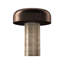 Lampe de table à DEL sans fil rechargeable FLUTÉ COLUMN, capteur de luminosité tactile à 3 niveaux, travertin / bronze chocolat-711854260-711854261-711854266