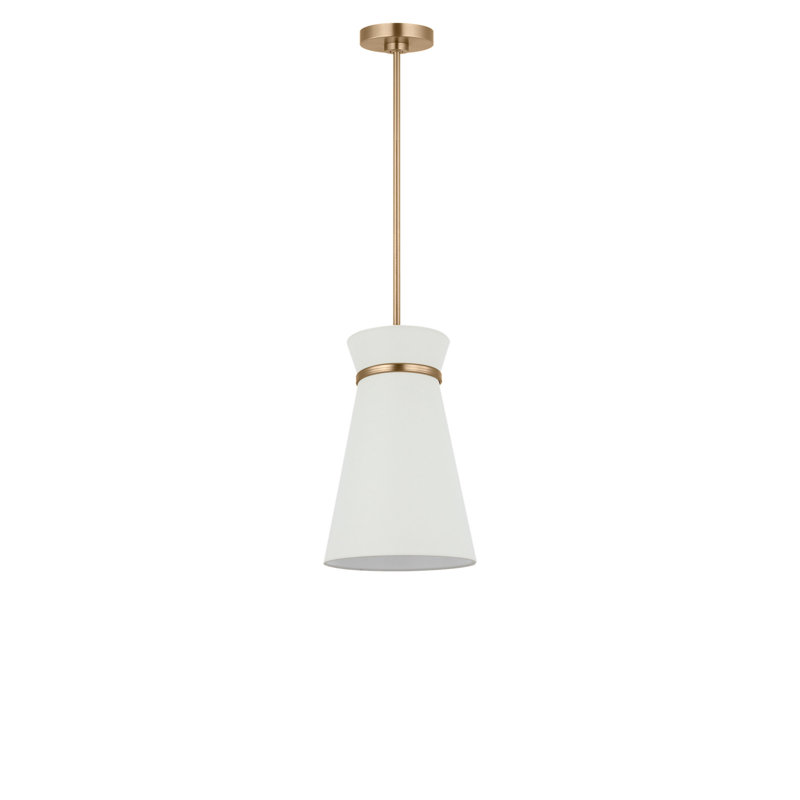 Luminaire suspendu à une lumière, Laiton satiné, Non