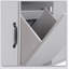 Îlot de cuisine polyvalent avec rangement pour poubelle, abattant, support à épices, porte-serviettes et tablette réglable sur roulettes-813428249