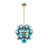 19 - Light Modern Gradient Blue Tiered Bubble Chandelier
