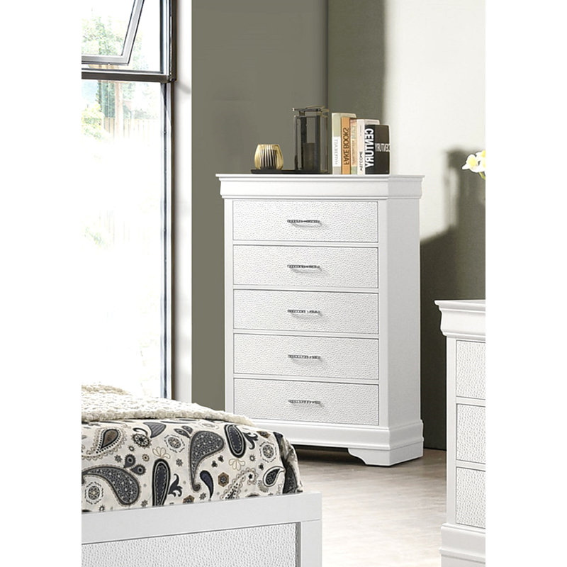 Commode haute 5 tiroirs moderne 1pc