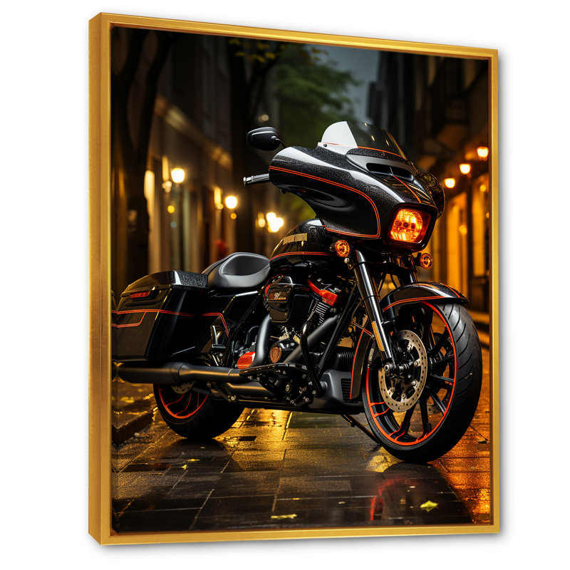 Moto Urban Streetster I, Cadre flottant doré, H 44 po x l 34 po x P 1,5 po