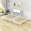 Lit plateforme en bois avec lit gigogne réglable Alvilda-87055826