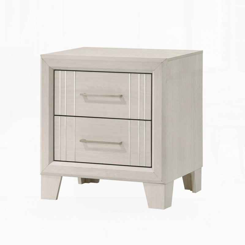 Table de chevet moderne pour chambre à coucher, Beige