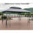13X10 Ft Patio Double Roof Gazebo Replacement Canopy Top Fabric-112305758
