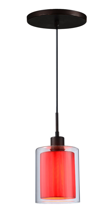 Pittsfield 1 - Light Single Pendant, Opal, Bronze