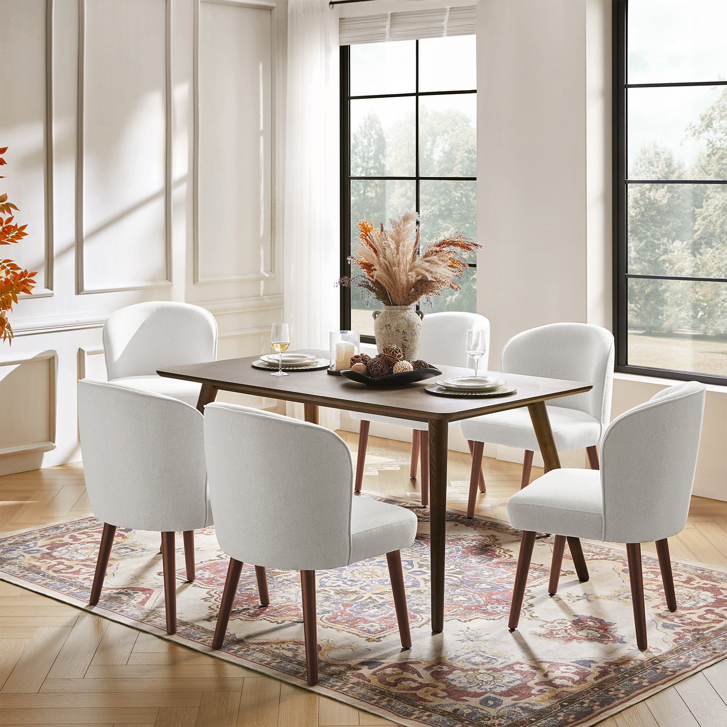 Monticello Dining Chair, White, 6