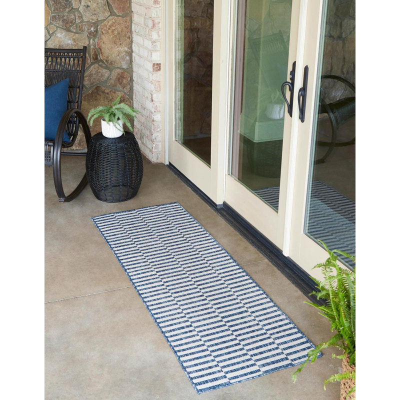 Pana Striped Indoor / Outdoor Rug, Runner 2' x 6'1"