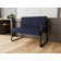 Waterfall Waiting Reception Loveseat Sled Base Metal Frame